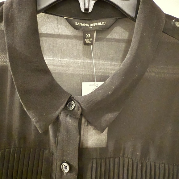 NWT Banana Republic Elegant Black Sheer Dress with stretch slip/dress underneath - Picture 6 of 10